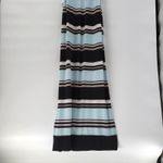 CHAPS  Striped Maxi Dress Womens XL Blue Black Slit Casual Beach‎ New Photo 12