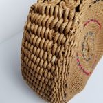BOHEMIAN RAFFIA HANDMADE STYLE WOVEN HANDBAG Red Photo 1