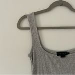 HATCH The Long Body Tank Dress Sleeveless Ribbed Grey Melange 1 Small Gray Size undefined Photo 4