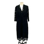 KIYONNA Scalloped Boudoir Lace Dress Black Plus Size 2X Photo 2