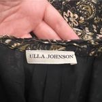 Ulla Johnson  Black Paisley & Floral Print Silk Chiffon Midi Ruffled Skirt sz 4 Photo 7