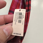 Victoria's Secret NWT Holiday Christmas Plaid Fleece-Trim Tote Bag Photo 6