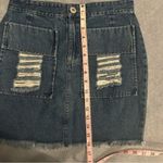 POL  Denim Distressed Skirt size S Photo 4