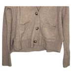 J.Crew  Wool Blend Button Down Long Sleeve Cardigan Sweater Pockets XS Brown Photo 3