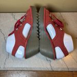 Fly London  Womens Ylfa Wedge Slingback Sandals‎ Size 38/7.5 Red Nubuck Lace Up Photo 4