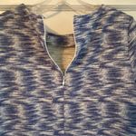 Ann Taylor  Loft Women's Short Sleeve Tweed Careers Dress Size 2P Blue & White Photo 3