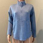Eddie Bauer  Ladies Quilted Half Zip Pullover Heathered Colony Blue Size M #109 Photo 0