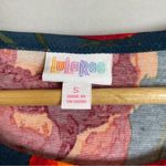 LuLaRoe Dress Floral Bright Colorful Size Small Sheath Stretch Midi Blue Orange Photo 5