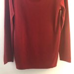 Lafayette 148 Sweater Red Ribbed Scoop Neck Sweater EUC Sz L? (SEE MEASUREMENTS) Photo 3