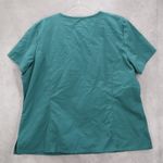 Adar Green Medical Uniform Scoop Neck Smocked Pocket Short Sleeve Top Plus 3XL Size undefined Photo 1