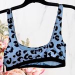 DKNY Women's Leopard Print Bikini Top Swimsuit Blue~ NWT Photo 2