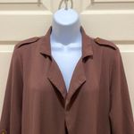 Haute Monde Long Brown Mid Sleeve Duster Photo 2