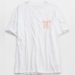 Aerie Oversized Graphic Boyfriend T-Shirt White Small NWT Photo 2