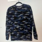 Athleta Studio To Street Printed Camo Blue Pullover Crewneck Sweatshirt Small Photo 1
