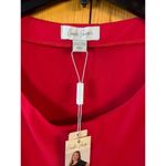 Charlie Paige  Women’s Cap Sleeve Blouse Red Semi Sheer NWT Size Medium (5449) Photo 1