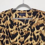 Jones New York Leopard Print Top with Tie Waist NWOT Size Large Leopard Top Photo 1
