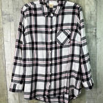 Faded Glory  2X (18W-20W) Flannel Plaid Long Sleeve Button Front Shirt w/Pockets Photo 0