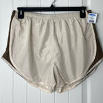 NEW Flex’N women’s tan cream brown lined drawstring pull on athletic shorts XL Tan Photo 0