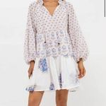 Oliphant Balloon Sleeve Short Dress in Portofino Aqua. New with tags. White Size XXS Photo 0