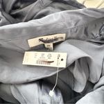 Madewell NWT  Relaxed Dolman Button-Up Shirt Satin Teapot Blue Photo 3