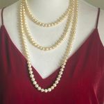 Endless Infinity 65” Strand White Freshwater Baroque Pearl Necklace Photo 0