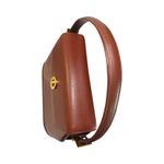 Valentino Garavani Vintage  Embossed Leather Top Handle Crossbody Bag Brown Gold Photo 8