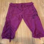 DKNY Active Women's Capri Pink/Purple Pants Size 9 100% Cotton Vintage Photo 0