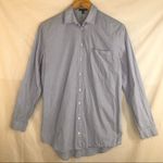 ATM Striped Button Down Boyfriend Shirt Sz XS Blue Nautical Classic City Girl White Photo 1