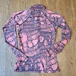 Nike 1/2 Zip Pink and Black Lace Patterned Pullover Mid-layer Top Size S Photo 4