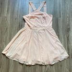 Lulus  Forevermore Skater Dress Peach Pink Sz L Photo 2