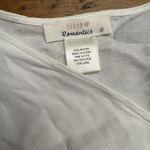 Urban Romantics  Crop‎ top Blouse small White, Tied Waist, Tiny Flaw Photo 1