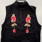 Pretty Little Thing New Embroidered Floral Choker Neck Shift Dress Black Size 4 Photo 11