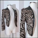 Shaggy cropped jacket zebra print size M Size M Photo 6