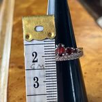 Natural Vermelho Red Garnet Sterling Silver Ring Size 5.75 Photo 5