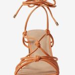 Chinese Laundry Yita Heels Tie Strap Sandals in Smooth Orange - NWOT Photo 11