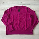 EXPRESS Silky Soft Fitted Crew Neck Sweater Berry XL NWT Photo 4