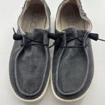 Hey Dude  Size 10 Wendy Chambray Off Black Comfort Loafer Shoes Lightweight Women Photo 4