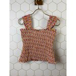 Maeve  by Anthropologie Pink Smocked Wide Strap Tank Top - Size - XS Photo 3