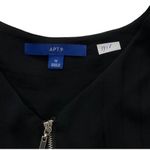 Apt. 9  Black V-Neck Shirt Women Top Size Medium | 33-18 Photo 2