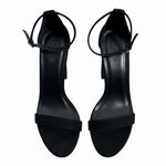 Charlotte Russe  Platform Heels Womens 9 Black Ankle Strap Faux Suede Open Toe Photo 2