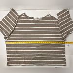 Old Navy  Gap Long‎ Sleeve Mariner Shirt Women’s Size 3X Brown Cream Striped New Photo 3
