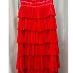 Hutch  Evi Strapless Plissé Gown Red Romantic Floral Size 14 W Plus NWT Gorgeous Photo 8