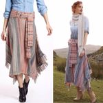 Anthropologie Western Bohemian Sparrow Wool Cashmere Fringe Sweater Skirt Medium Photo 1