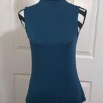 Garnet Hill  NWT Green Cotton High Neck Sleeveless Top Photo 0