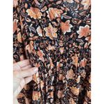 Billabong  Floral Print Long Sleeve Smocked Waist Mini Dress Womens Medium Photo 2