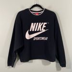 Nike Women Black Sportswear Terry Crew Neck Sweatshirt Size S #857088-010 Photo 0