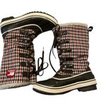 Sorel  tivoli high winter waterproof women’s plaid gingham knit boots size 6 Photo 8