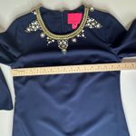 Lilly Pulitzer NWT  Anastasia Stretch‎ Dress Size 00 True Navy Beaded Embellished Photo 12