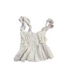 Abercrombie & Fitch Abercrombie Fitch White Smocked Peplum Tank Top Ruffle Straps XS Cottagecore Photo 1