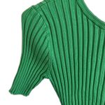 Good American | Ribbed Open Back T Shirt Bodycon Dress in Green Size 1/2 Photo 4